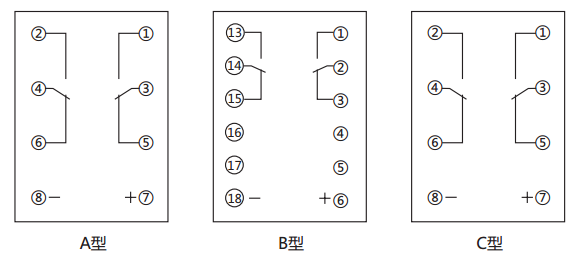 JCDY-2/B直流電壓繼電器內(nèi)部接線及外引接線圖 JCDY-2/B直流電壓繼電器內(nèi)部接線及外引接線圖